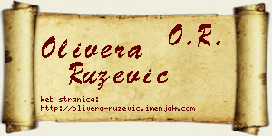 Olivera Ružević vizit kartica